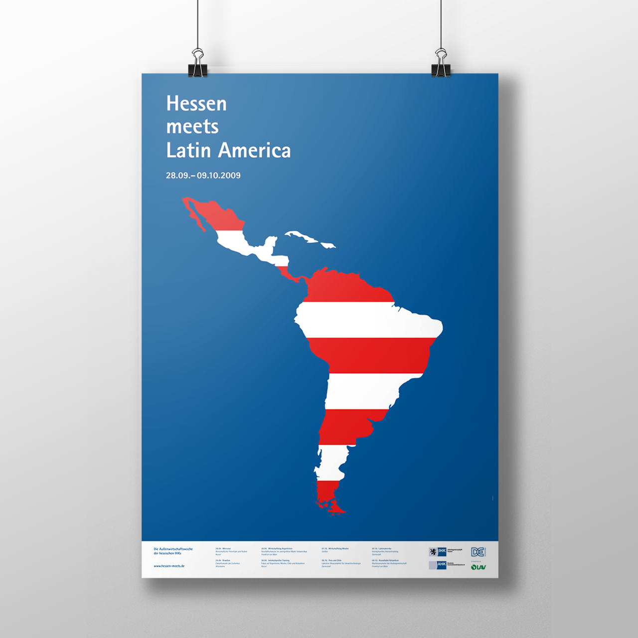 Foto: Plakat der Veranstaltung „Hessen Meets Latin Amercia“ der hessischen IHKs