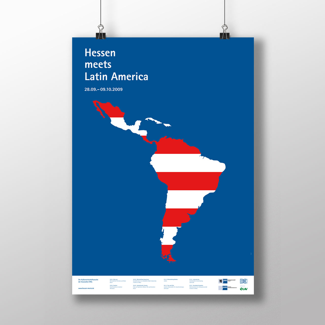 Foto: Plakat der Veranstaltung „Hessen Meets Latin Amercia“ der hessischen IHKs