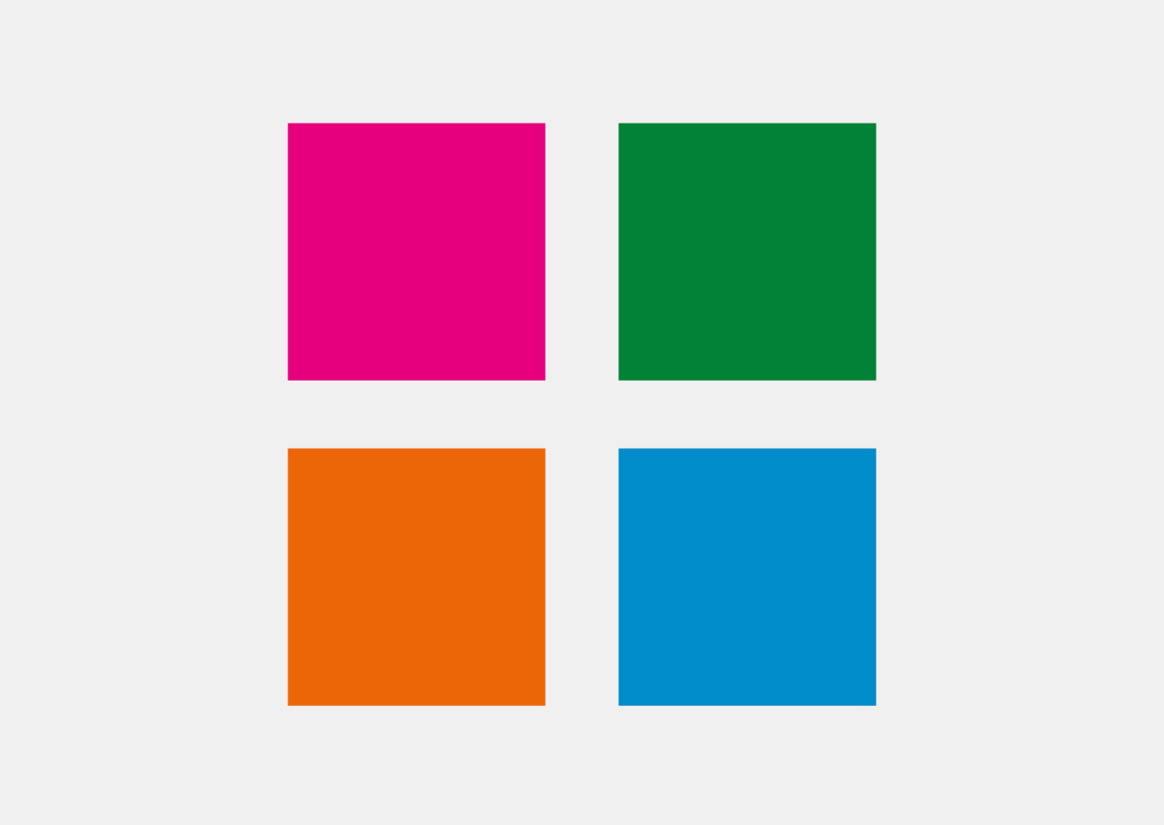 Farbkonzept aus vier lebhaften Farbtönen. Das Farbkonzept wird dazu genutzt, unterschiedliche Unternehmensbereiche und Angebote zu kennzeichnen und Vielfalt und Lebendigkeit zu kommunizieren.