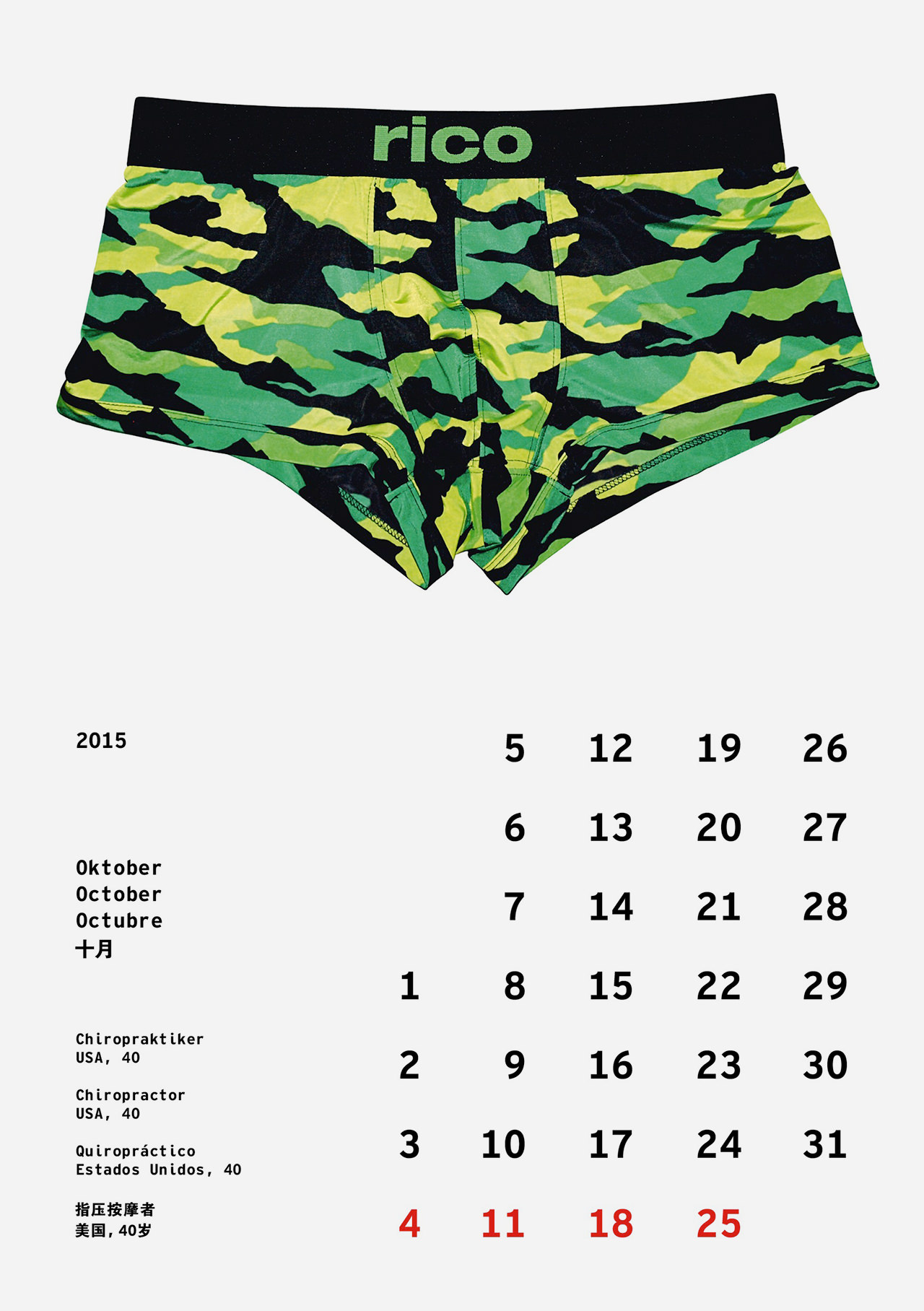 Viersprachiger Kalender