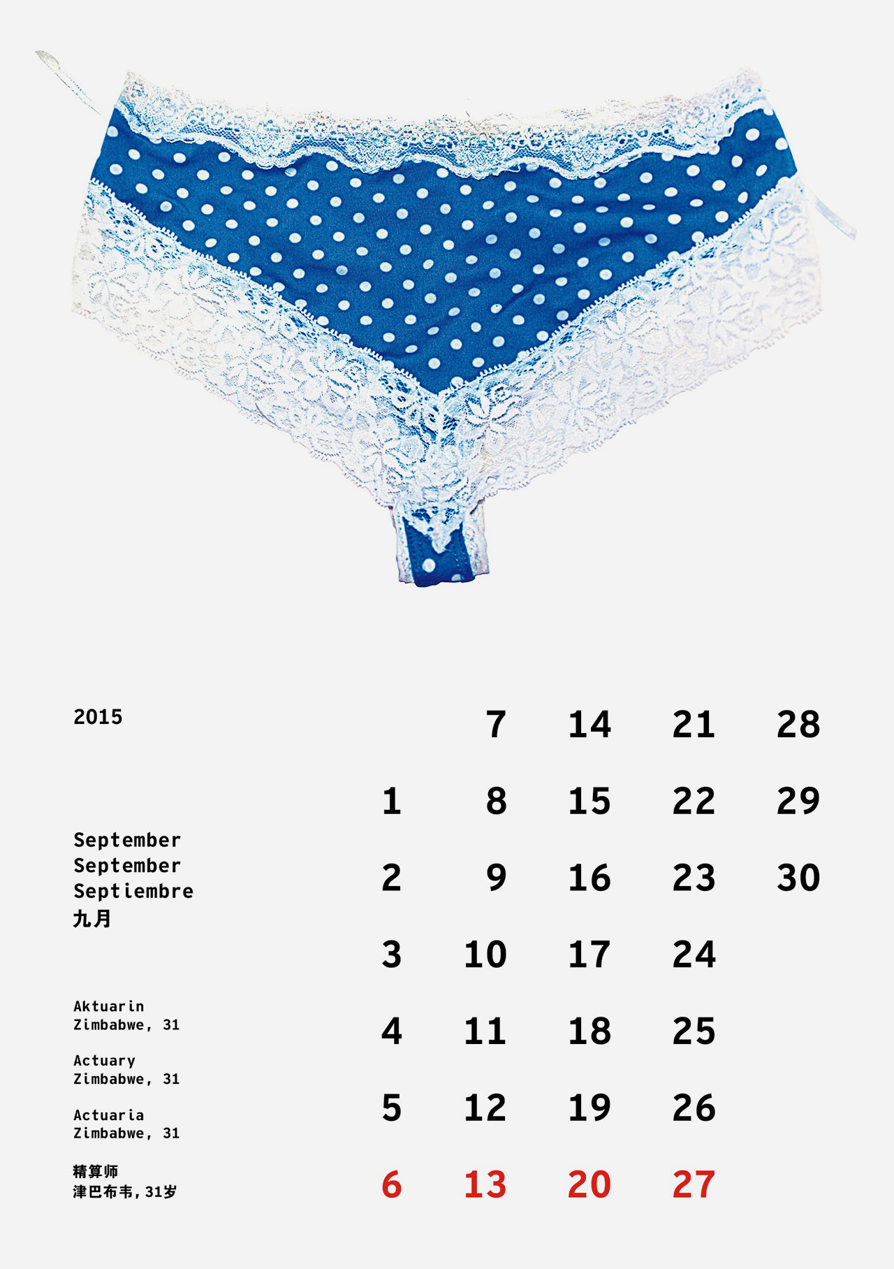 Viersprachiger Kalender